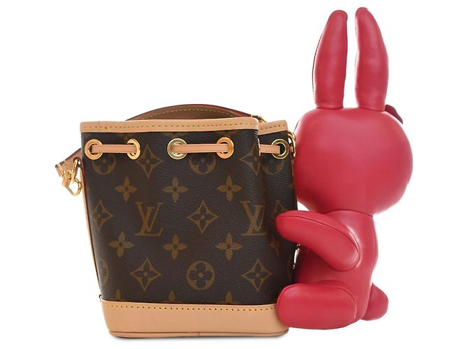 Louis Vuitton Brown Sun Yitian Nano Monogram Rabbit Noe Braun - Ansicht 2
