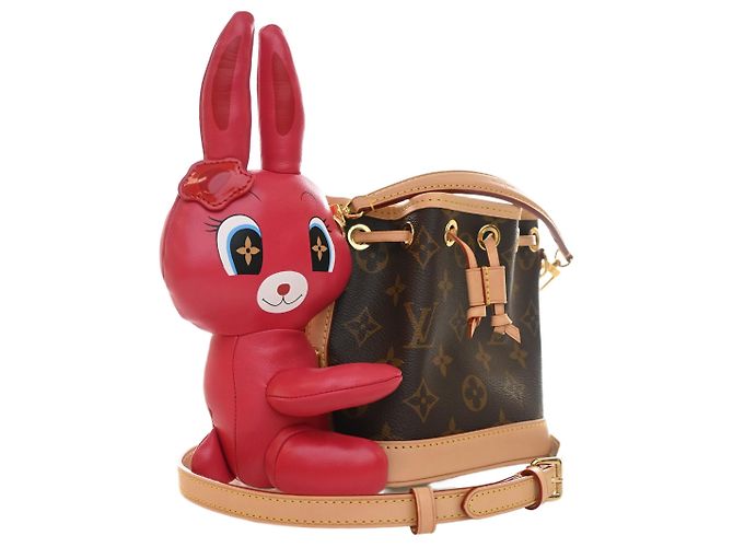 Louis Vuitton Brown Sun Yitian Nano Monogram Rabbit Noe Braun - Ansicht 9