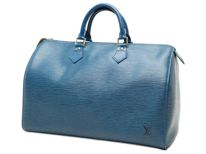 Louis Vuitton Blue Epi Speedy 35 Azul - vista 2