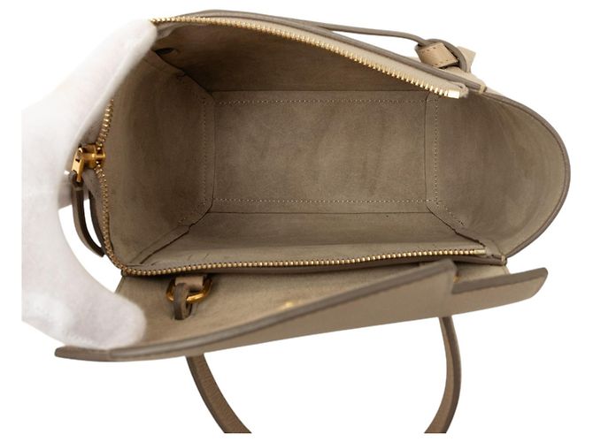 Belt Bag Céline Bolso cinturón Celine Nano de piel de ternera granulada Beige - vista 4