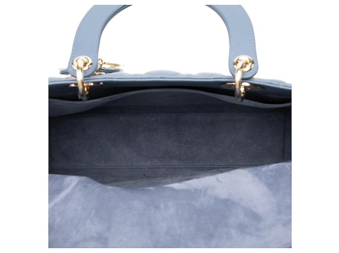 Autre Marque Dior Blue Large Lambskin Cannage Lady Dior Blau Hellblau - Ansicht 4