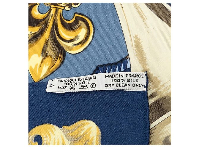 Pañuelo de seda Hermès Blue Lvdovicvs Magnvs 90 Azul - vista 5