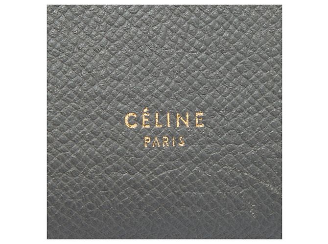 Belt Bag Céline Celine Mini Gürteltasche aus körnigem Kalbsleder Grau Braun Anthrazitgrau - Ansicht 5