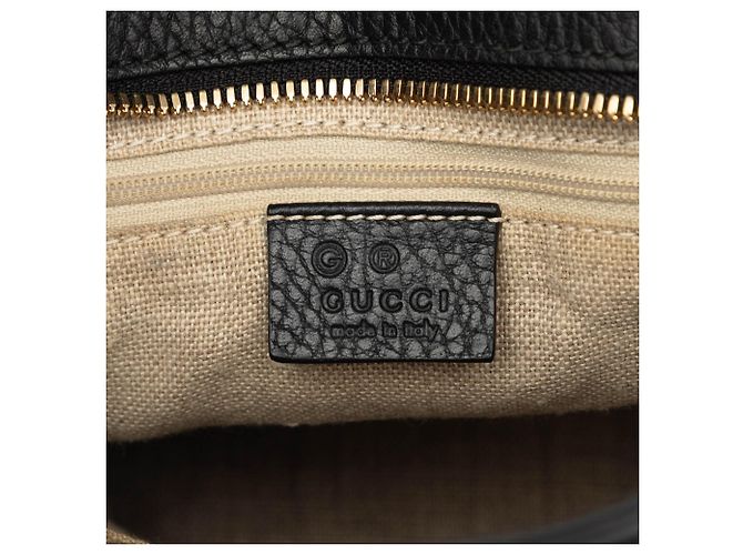 Bamboo Borsa Satchel Gucci in pelle di vitello nera con nappina in bambù Nero - vista 5