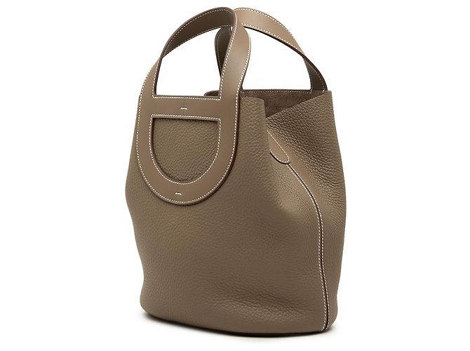 Hermès Brown Clemence and Swift In the Loop 23 Castaño Gris pardo - vista 2