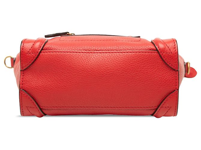 Céline Celine Nano Luggage Tote de piel roja - vista 3
