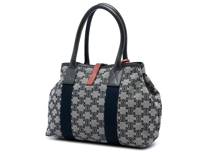 Céline Celine Gray Macadam Canvas Tote Brown - view 2