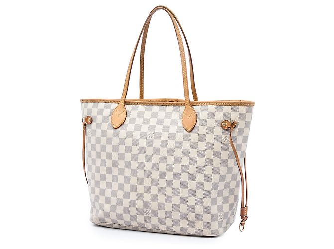 Louis Vuitton White Damier Azur Neverfull MM Branco - vista 2