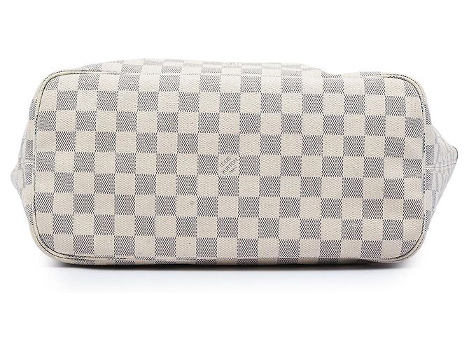 Louis Vuitton White Damier Azur Neverfull MM Branco - vista 3