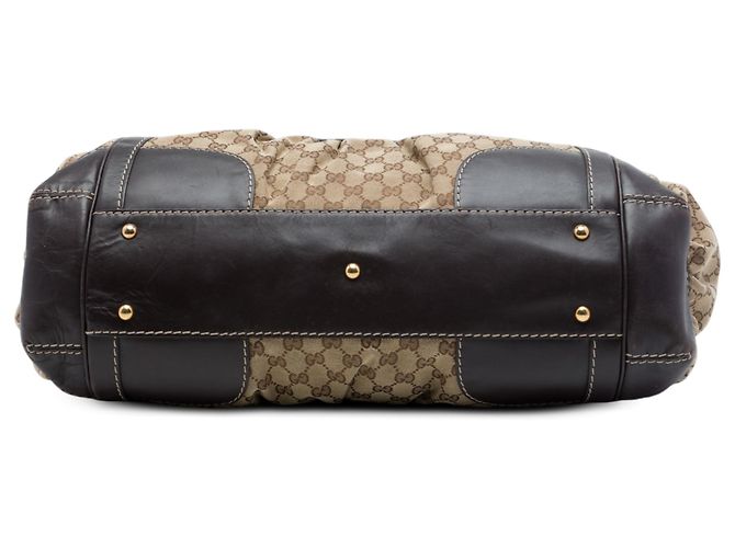 Borsa Tote Gucci Dialux Queen in canvas GG beige e pelle - vista 3