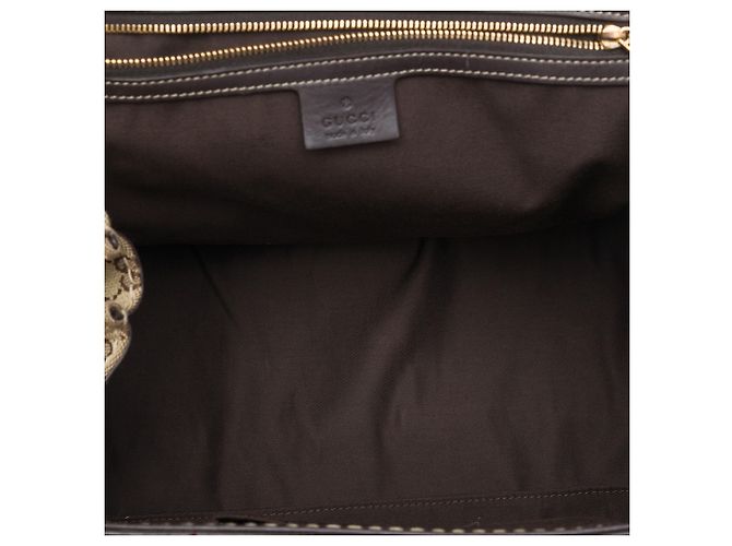 Borsa Tote Gucci Dialux Queen in canvas GG beige e pelle - vista 4