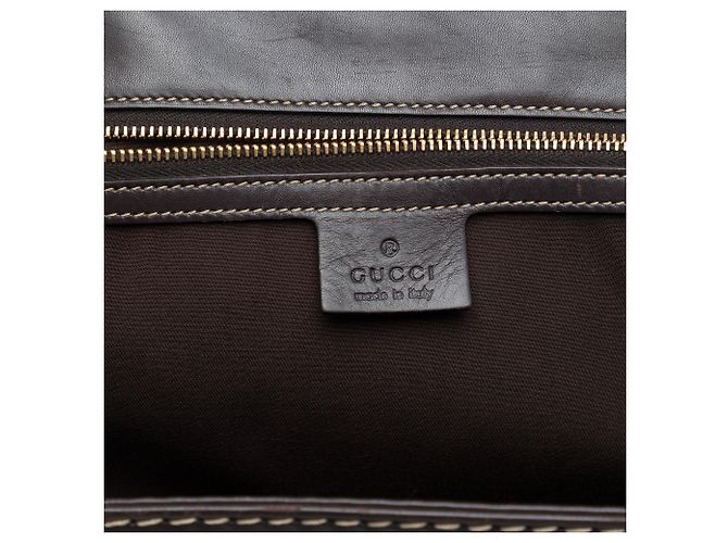 Borsa Tote Gucci Dialux Queen in canvas GG beige e pelle - vista 5