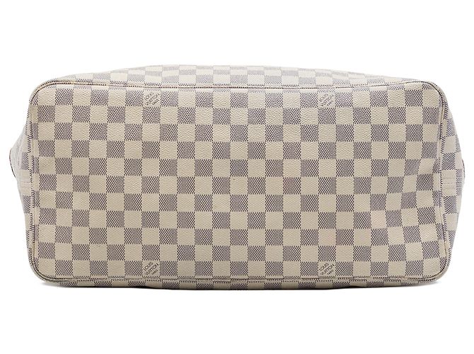 Louis Vuitton White Damier Azur Neverfull GM Bianco - vista 3