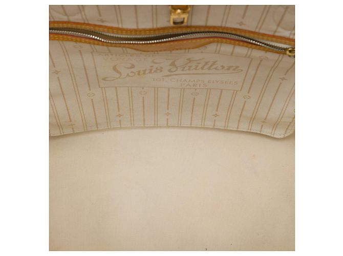 Louis Vuitton White Damier Azur Neverfull GM Bianco - vista 4
