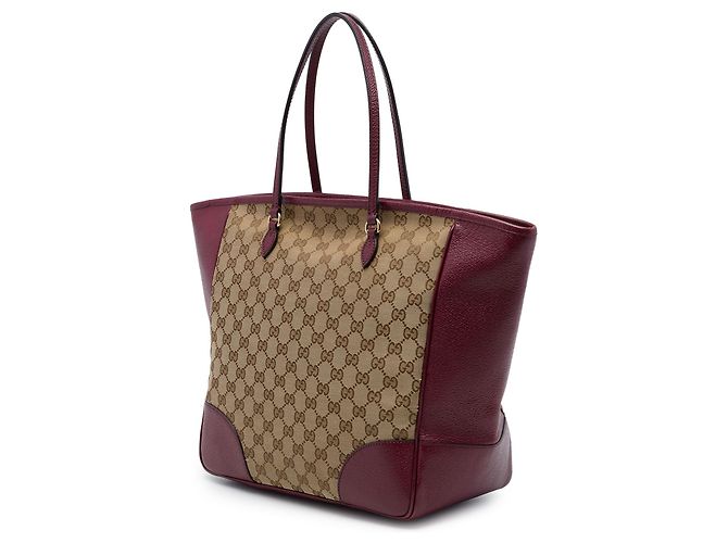 Borsa Tote Gucci Bree in tela GG beige e vitello - vista 2