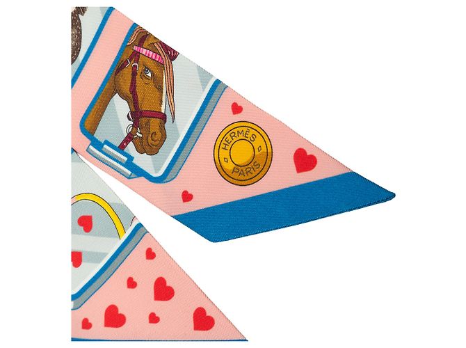 Pañuelo de seda Twilly Hermès Pink Story Rosa - vista 4