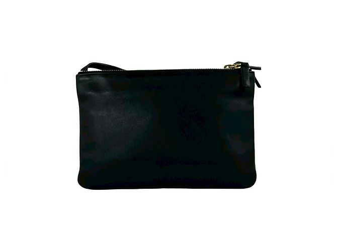 Céline Celine Trio Crossbody Small in pelle di agnello nera Nero - vista 2