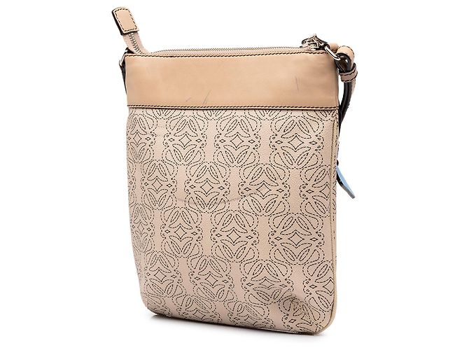 Bandolera LOEWE de lona recubierta Anagram Beige - vista 2