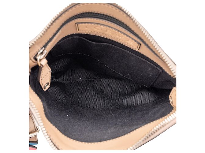 Bandolera LOEWE de lona recubierta Anagram Beige - vista 4