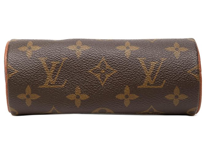 Louis Vuitton Brown Monogram Papillon Pochette Castaño - vista 3