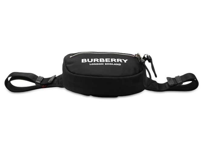 Borsa a tracolla Burberry Black Nylon Logo Cannon Nero - vista 3