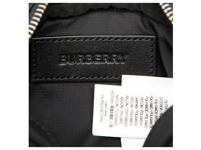 Borsa a tracolla Burberry Black Nylon Logo Cannon Nero - vista 5