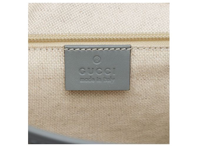 Borsa a tracolla con patta Gucci Beige GG Supreme e vitello - vista 5