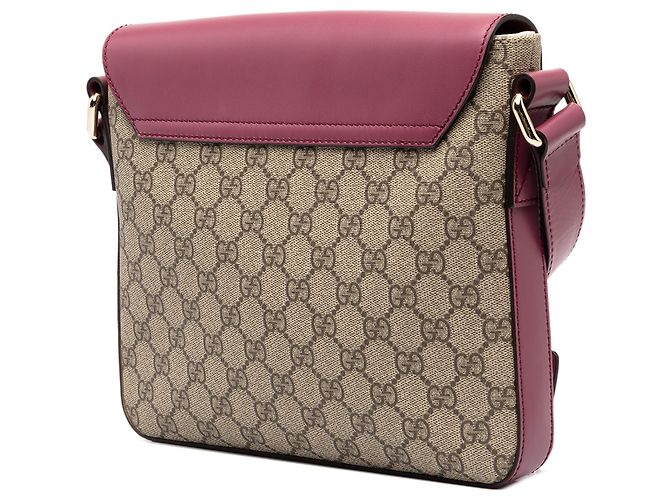 Gucci Beige GG Supreme Schultertasche mit Klappe - Ansicht 2