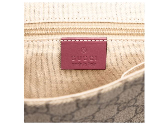Gucci Beige GG Supreme Schultertasche mit Klappe - Ansicht 5