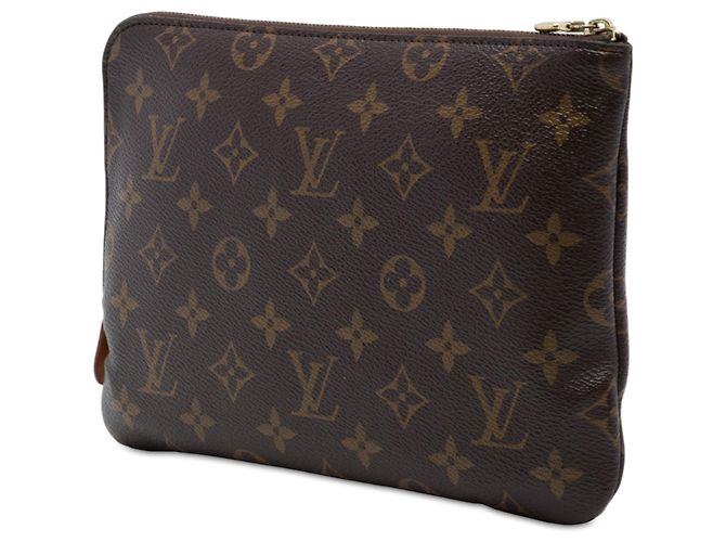 Louis Vuitton Brown Monogram Etui Voyageur PM Castaño - vista 2