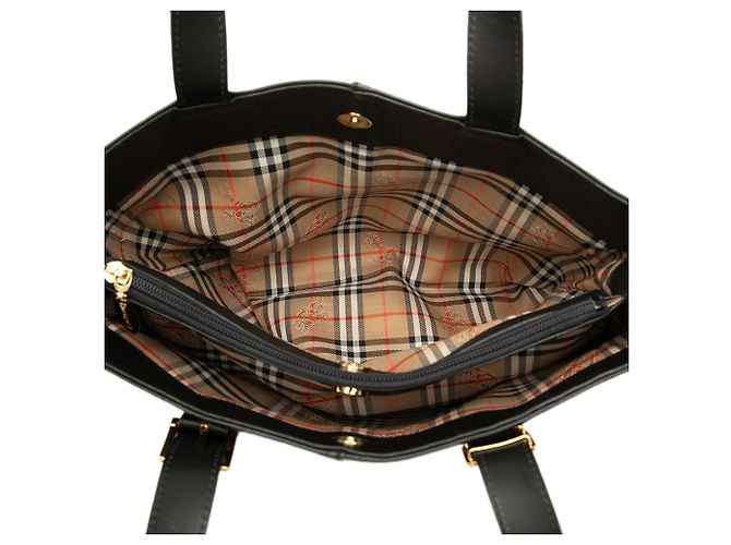 Burberry Tote aus schwarzem Leder - Ansicht 4