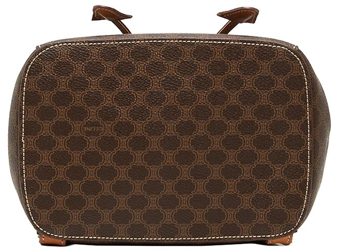 Céline Mochila Mini Macadam de lona revestida marrón Celine Castaño - vista 3