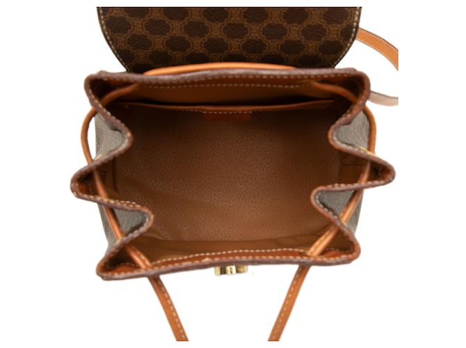 Céline Mochila Mini Macadam de lona revestida marrón Celine Castaño - vista 4