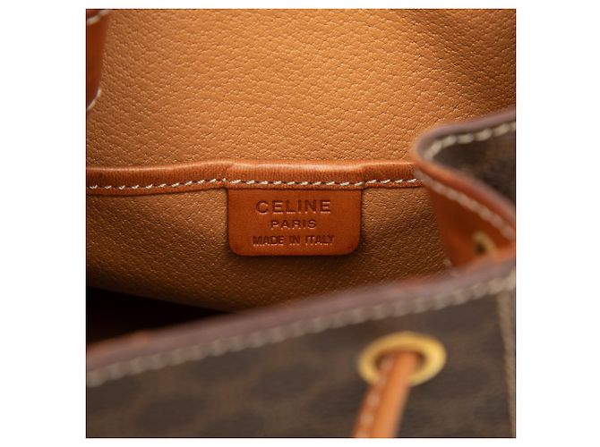 Céline Mochila Mini Macadam de lona revestida marrón Celine Castaño - vista 5