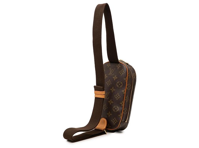 Louis Vuitton Brown Monogram Pochette Gange Castaño - vista 2