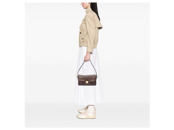 Louis Vuitton Brown Damier Ebene Ravello GM Marrone - vista 5