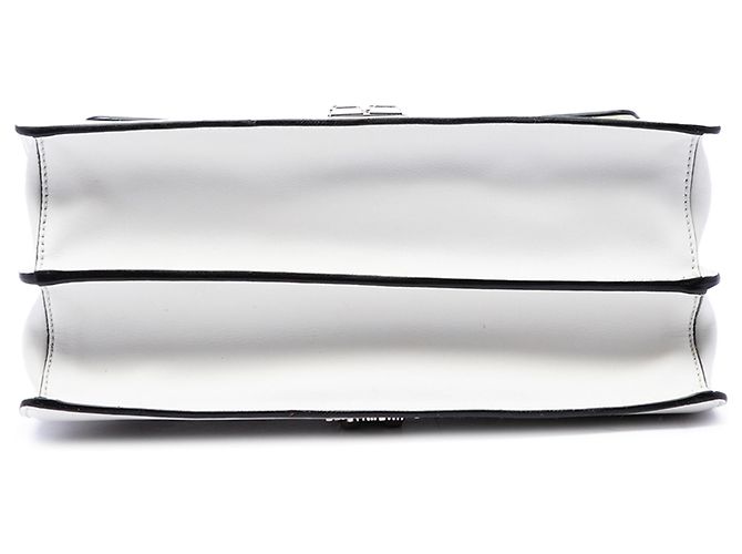 Borsa Satchel Elektra Prada in pelle City Calf e Saffiano bianca borchiata Bianco - vista 3