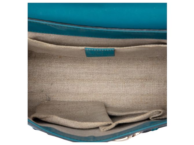 Borsa a tracolla Gucci Emily Medium Microguccissima Blu - vista 4