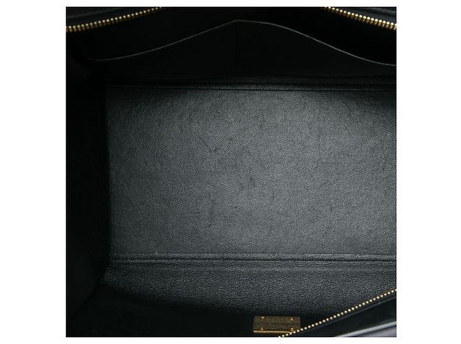 Céline Celine Trapeze Satchel aus tricolor Leder in Schwarz, Größe Medium - Ansicht 4