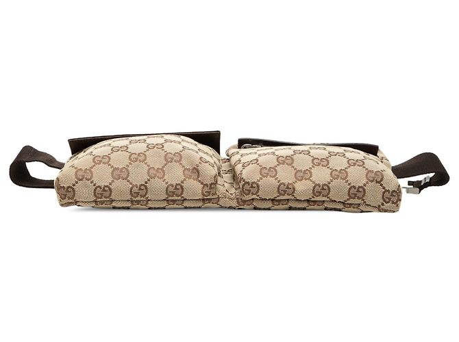 Bolso cinturón Gucci Beige GG Canvas con doble bolsillo - vista 3
