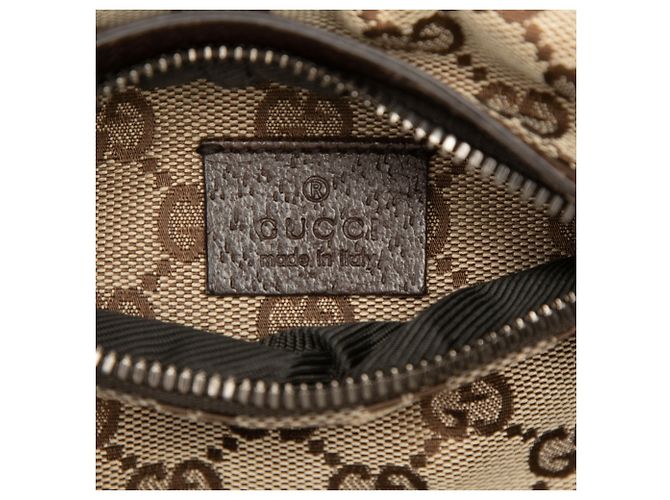 Bolso cinturón Gucci Beige GG Canvas con doble bolsillo - vista 5