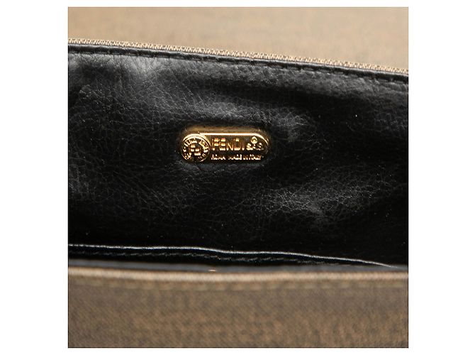 Fendi Brown Canvas FF Crossbody Light brown - view 5