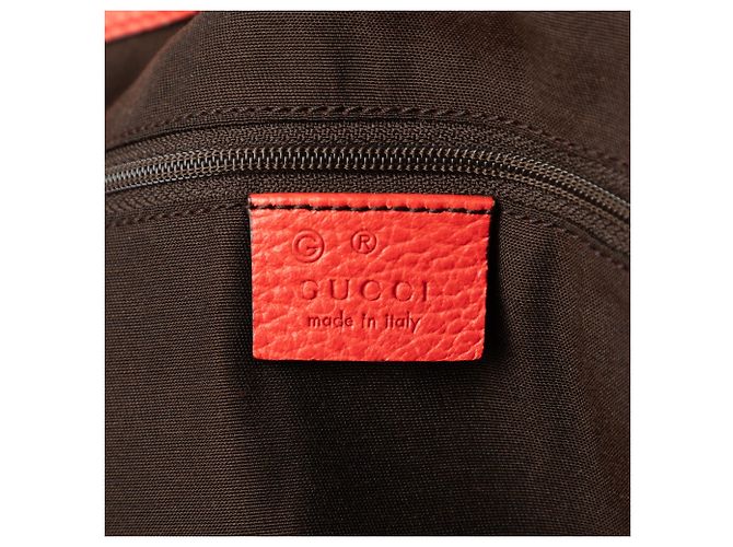 Sac cabas tressé Peggy Gucci en cuir de veau rouge - view 5