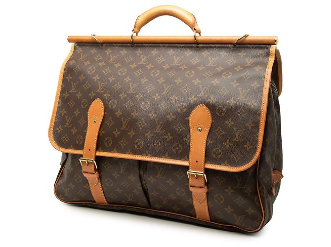 Louis Vuitton Brown Monogram Sac Chasse Hunting Bag Castaño - vista 2