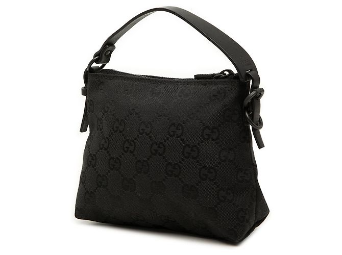 Gucci Handtasche aus schwarzem GG Canvas - Ansicht 2