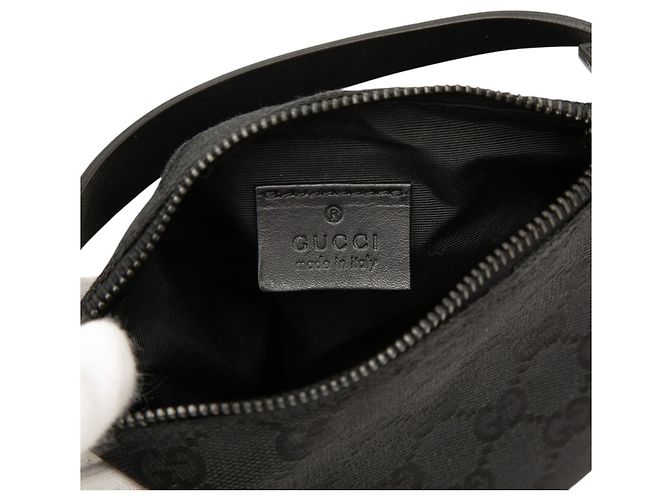 Gucci Handtasche aus schwarzem GG Canvas - Ansicht 5