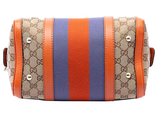 Bolso Boston Gucci Beige Small GG Canvas Web Joy - vista 3