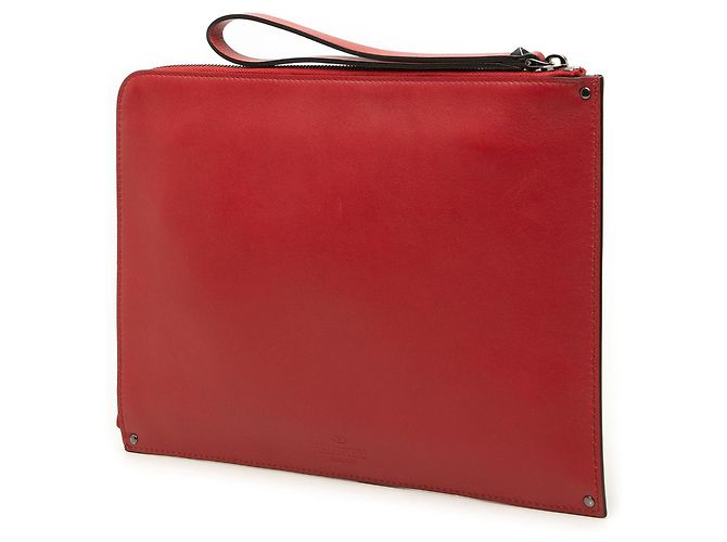 Pochette da polso Rockstud in pelle rossa Valentino Rosso - vista 2