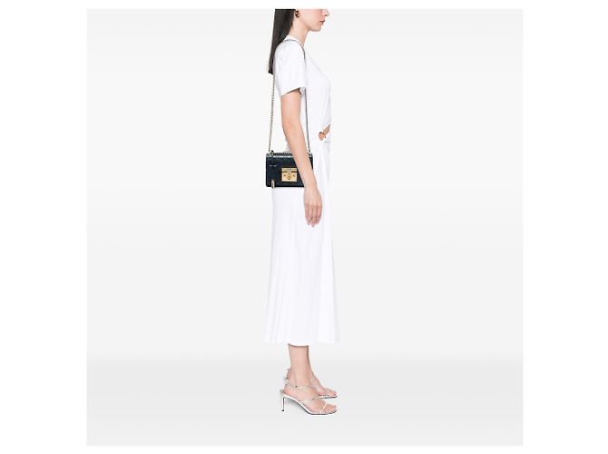 Padlock Gucci Borsa a Tracolla Small Guccissima con Lucchetto Nera Nero - vista 5