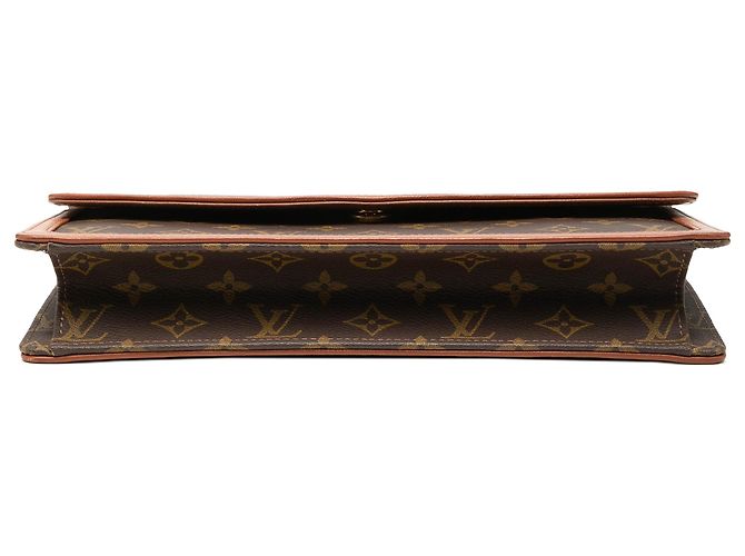 Louis Vuitton Brown Monogram Pochette Dame GM Castaño - vista 3